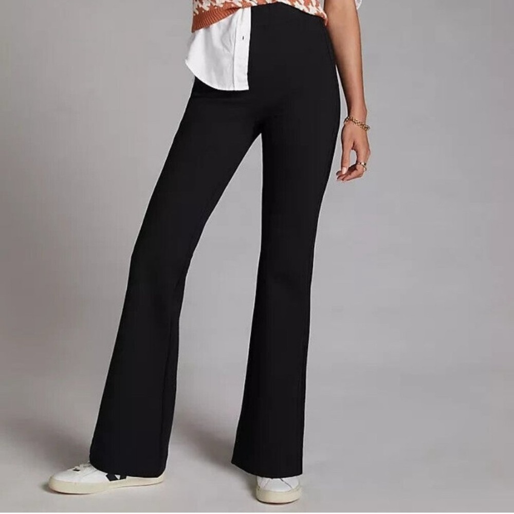 Maeve Anthropologie Classic Black Pants. Straight leg legging. Small.